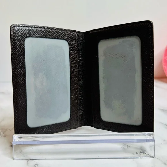 EUC Vintage Louis Vuitton Porte 2 Cartes Daimer Ebene Canvas Vertical Cardholder - Picture 10 of 12